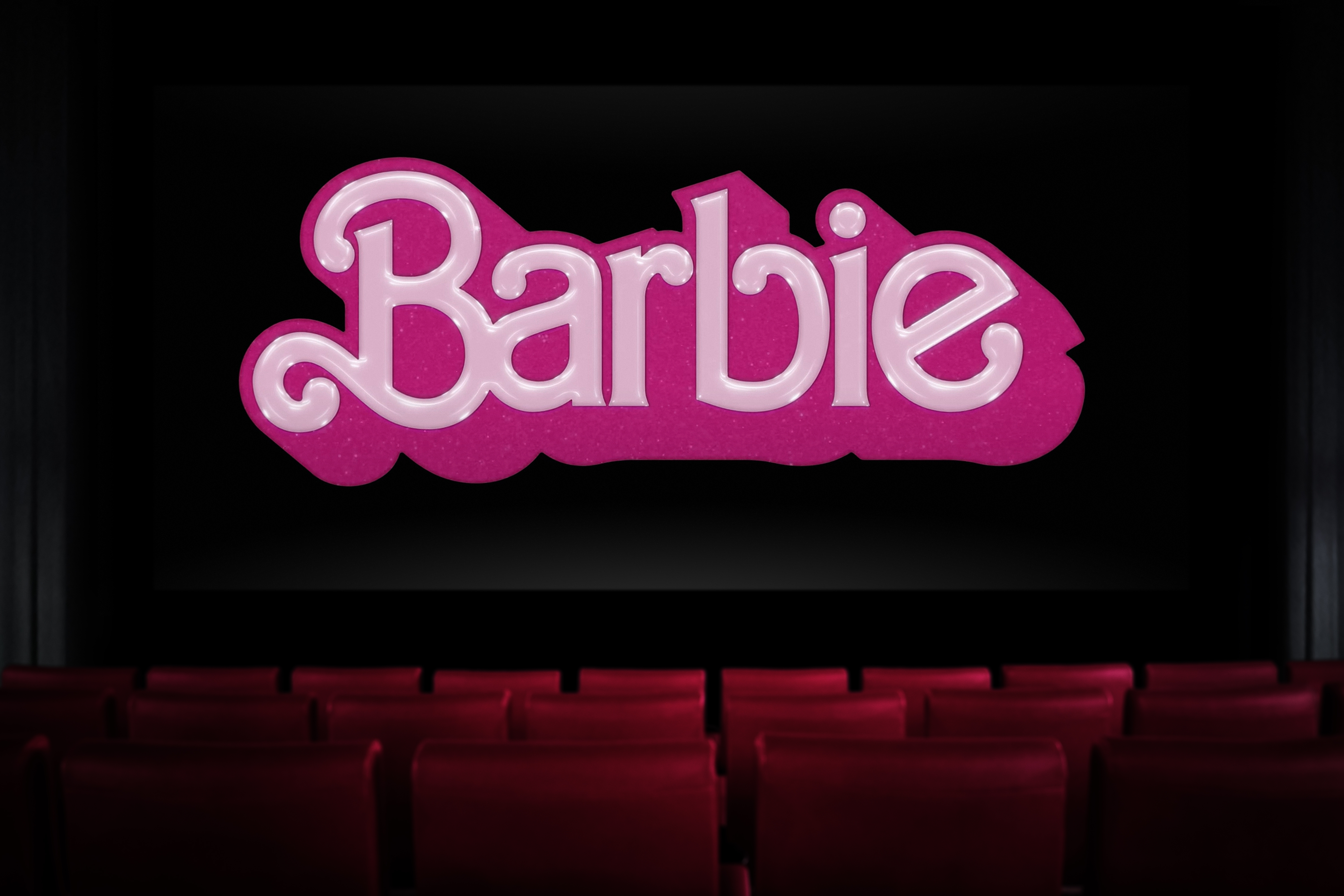Barbie on movie screen