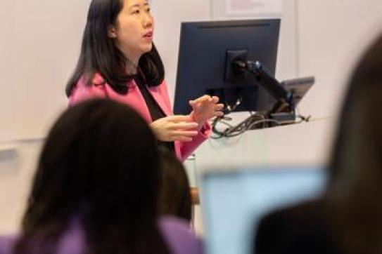 Professor Angela W. Lee, faculty director for the Eugene Lang Entrepreneurship Center
